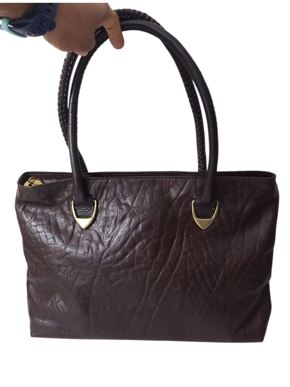 Hidesign Yangtze 02 Brown Leather Tote Bag